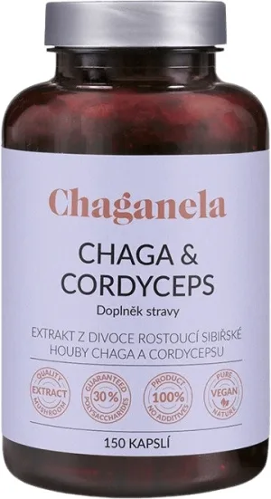 Chaganela Chaga extract cu cordyceps 150 capsule