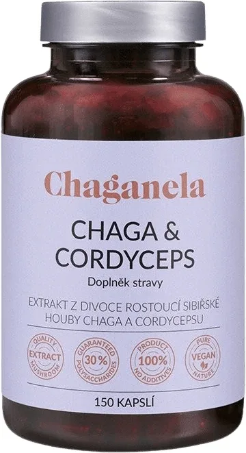 Chaganela Chaga extract cu cordyceps 150 capsule — preț și oferte