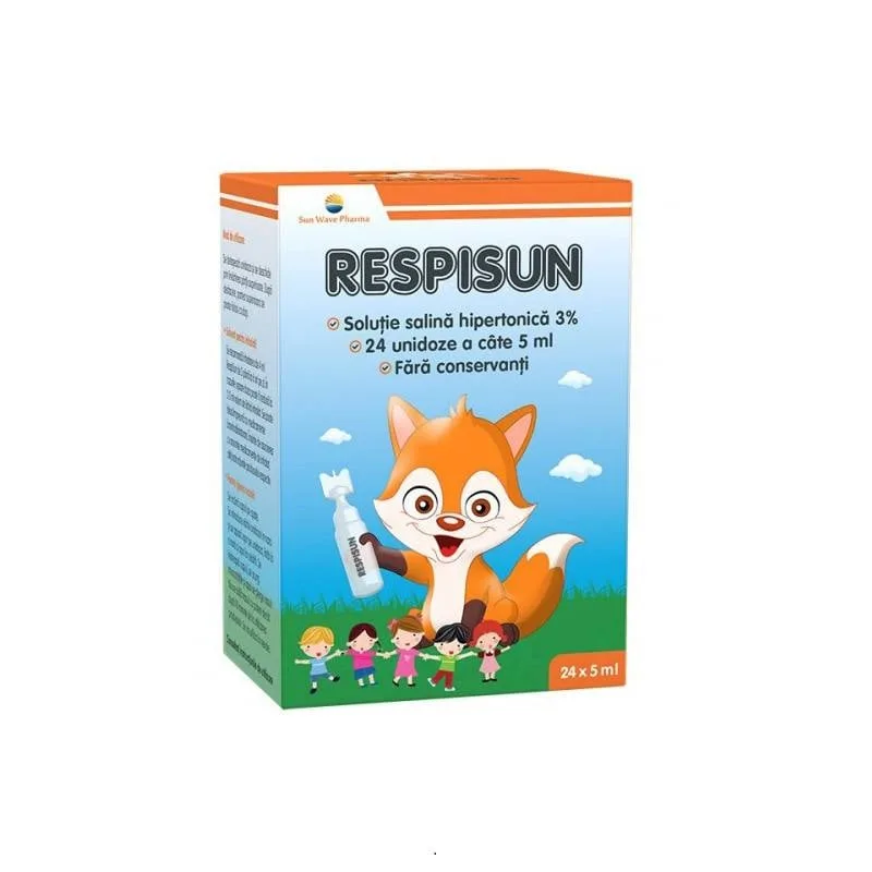 Respisun Solutie salina hipertonica 3%, 24 unidoze, 4 ml SUN WAVE PHARMA — preț și oferte