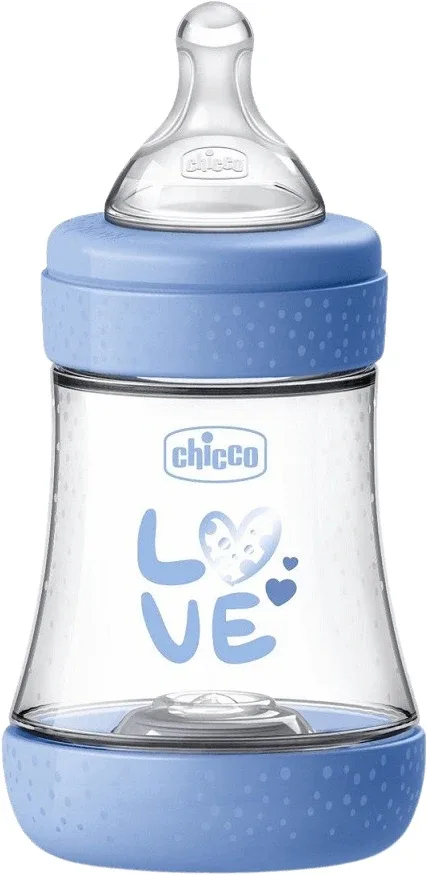Chicco Biberon Perfect5 silicon, albastru 150 ml — preț și oferte