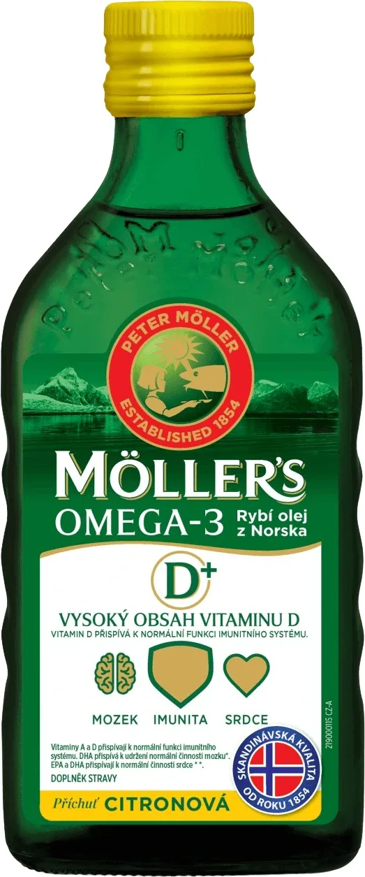 Mollers Omega 3 FISH OIL adulți 50+ Lemon flavour 250 ml — preț și oferte