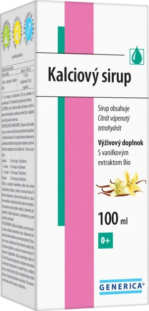 Generica Sirop de calciu cu aromă de vanilie 100 ml