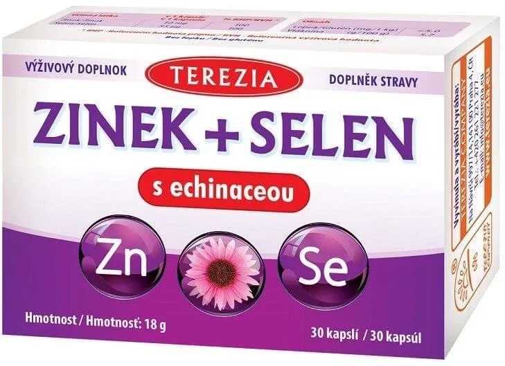 Terezia Zinc + Seleniu cu Echinacea 30 capsule — preț și oferte