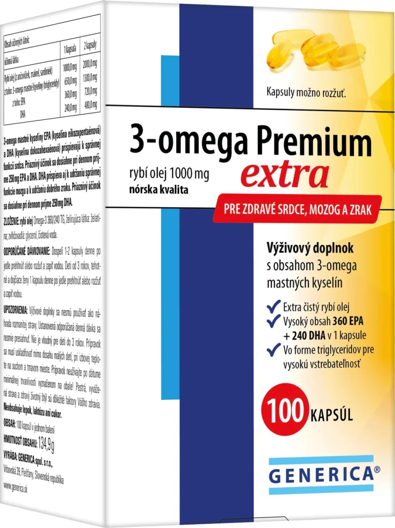 Generica 3-omega Premium extra 100 capsule — preț și oferte