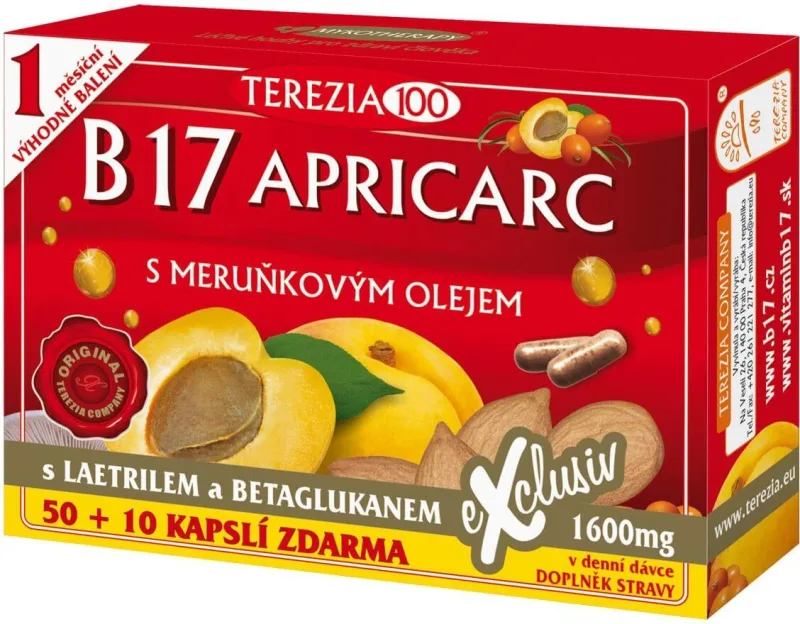 Terezia B17 Apricarc cu ulei de caise 60 capsule — preț și oferte