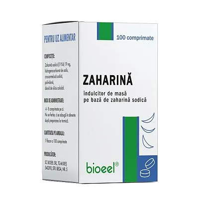 Zaharina x 100 cpr bioeel — preț și oferte