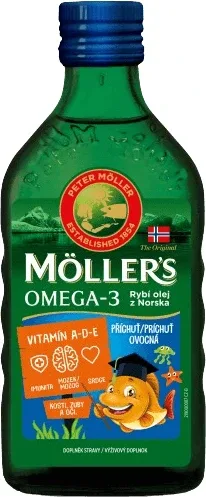 Mollers Omega 3 ulei de pește cu aromă de fructe 250 ml — preț și oferte