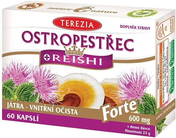 Terezia Thistle + reishi forte 600 mg 60 capsule — preț și oferte