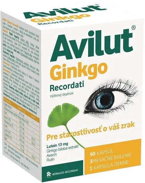 Avilut Ginkgo Recordati 90 capsule — preț și oferte
