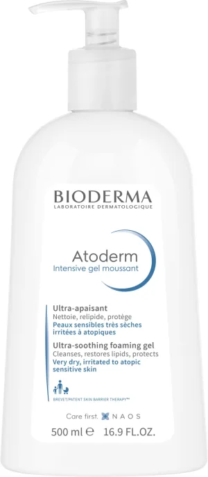 Bioderma Atoderm Intensive gel moussant gel de duș pentru piele foarte uscată și atopică 500 ml