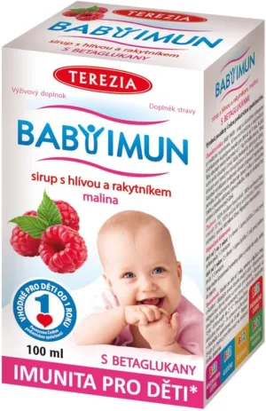 Terezia Babyimun sirop cu aromă de hlivia și cătină de mare zmeură 100 ml