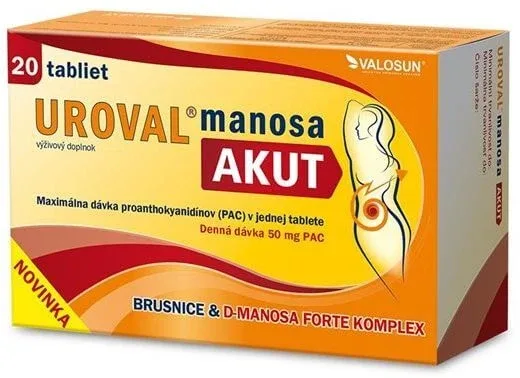 Valosun UROVAL manosa AKUT 20 comprimate — preț și oferte