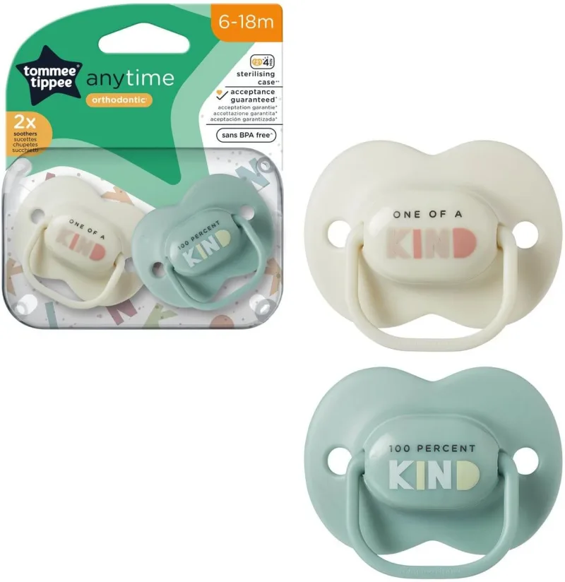 Tommee Tippee CTN Suzetă din silicon AnyTime, 6-18m, culori multiple 2 buc — preț și oferte