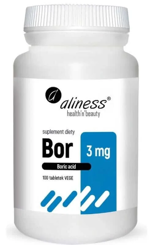 Bor 3 mg (acid boric) x 100 comprimate vegetale Aliness — preț și oferte