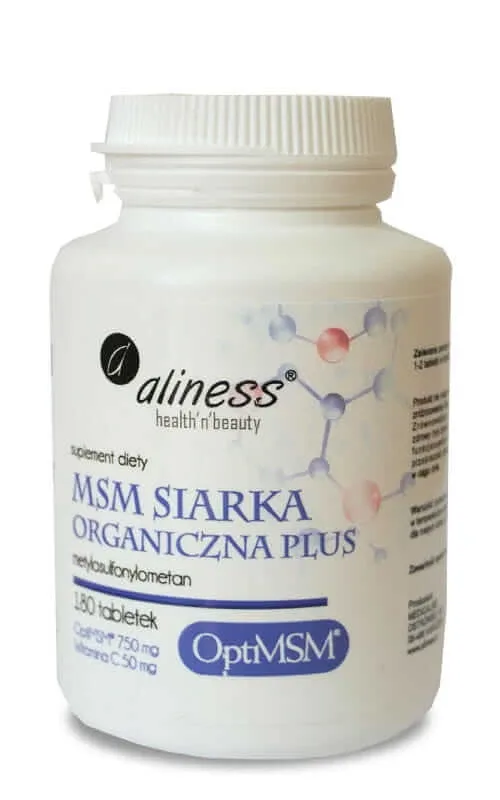 MSM Organic Sulphur OptiMSM PLUS 180 comprimate Aliness — preț și oferte