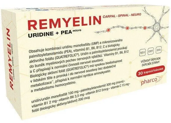 Remyelin Uridină+PEA+vitaminele B și C 30 capsule — preț și oferte