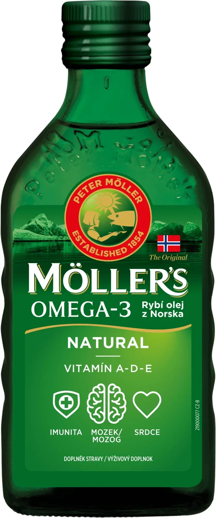 Mollers Omega 3 Fish Oil Natur ulei de ficat de cod 250 ml — preț și oferte