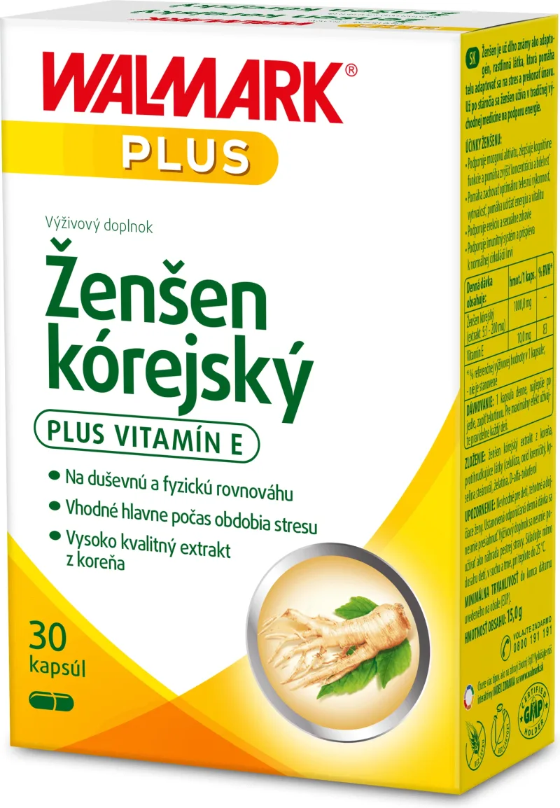 Walmark Ginseng coreean 30 capsule — preț și oferte
