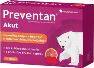 Preventan Akut cu aromă de merișor și grapefruit 30 comprimate