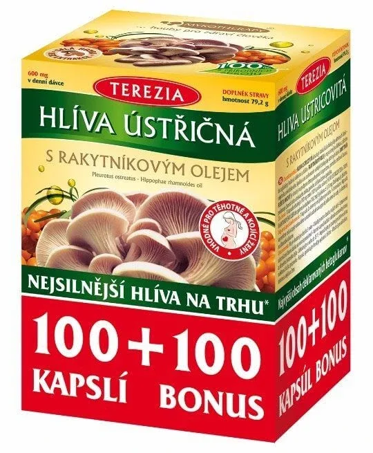 Terezia Ciupercă de stridii cu ulei de cătină de mare 200 capsule — preț și oferte