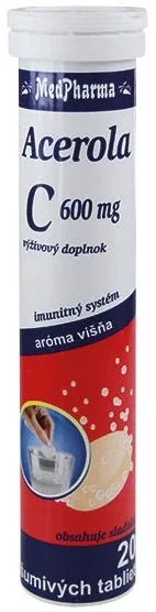 MedPharma Vitamina C 600 mg + Acerola 20 comprimate efervescente — preț și oferte