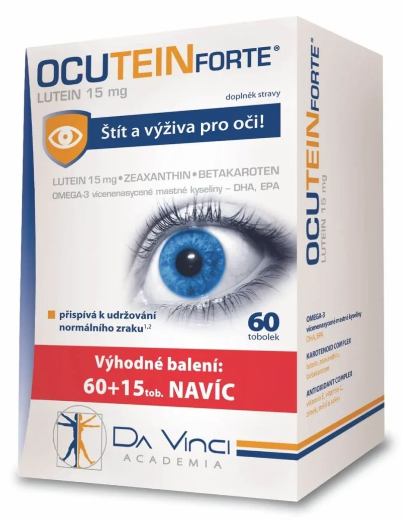 Ocutein FORTE Luteină 15 mg - DA VINCI 75 capsule — preț și oferte