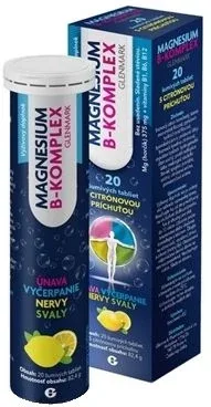 Glenmark Magnesium B-Komplex cu aromă de lămâie 20 comprimate efervescente