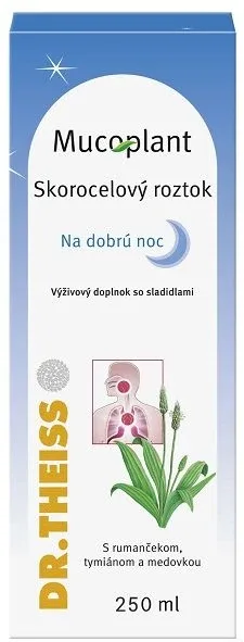 Dr. Theiss Mucoplant sirop pentru o noapte bună plantain 250 ml — preț și oferte