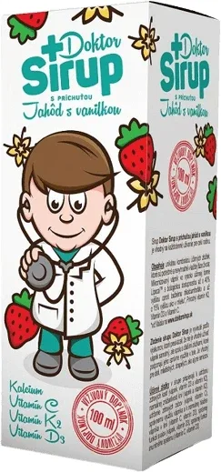 Doctor Syrup sirop de calciu cu aromă de căpșuni cu vanilie 100 ml — preț și oferte
