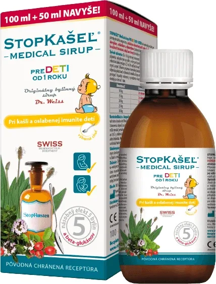 Dr.Weiss STOPKAŠEĽ Sirop medical de la 1 an 150 ml — preț și oferte
