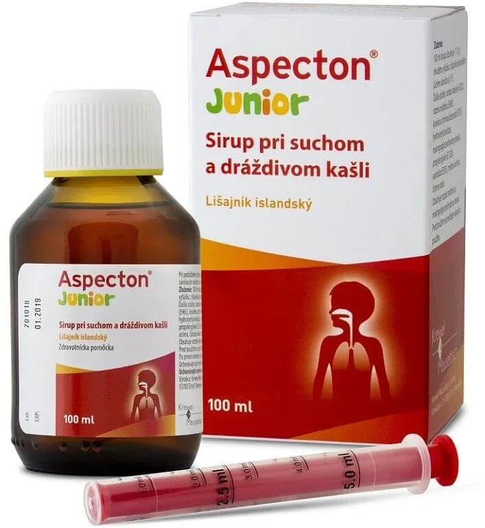 Aspecton Junior sirop pentru tuse uscată și iritativă cu lichen islandez 100 ml — preț și oferte