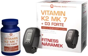 Pharma Activ Vitamina K2 MK7+D3 Forte + Brățară de fitness 125 comprimate