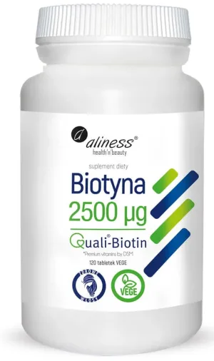 Biotin 2500 mcg QualiBiotin x 120 comprimate vegetale Aliness