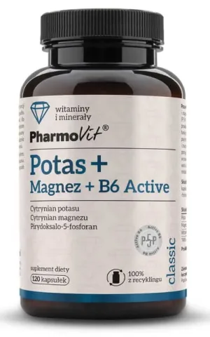 Potasiu + Magneziu + B6 Active 120 capsule Pharmovit Classic