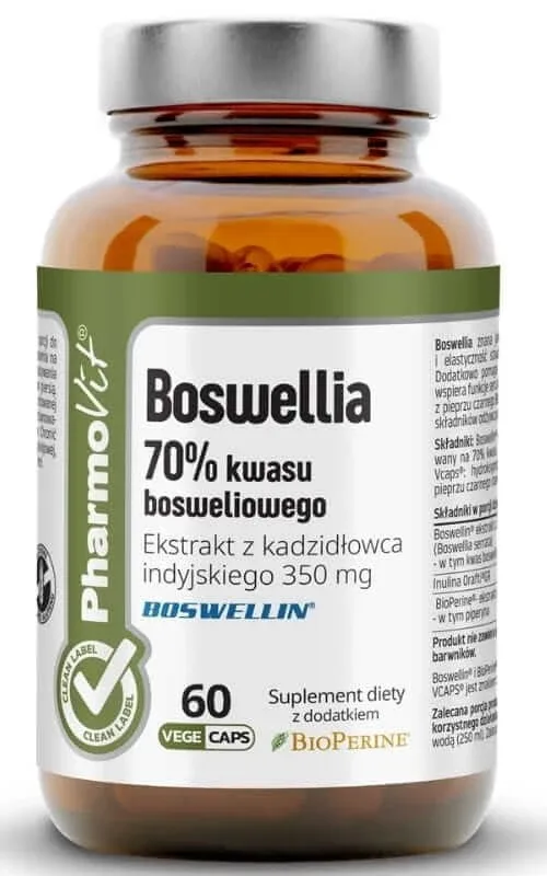 Boswellia 70% acid boswelic 60 capsule PharmoVit Clean Label — preț și oferte