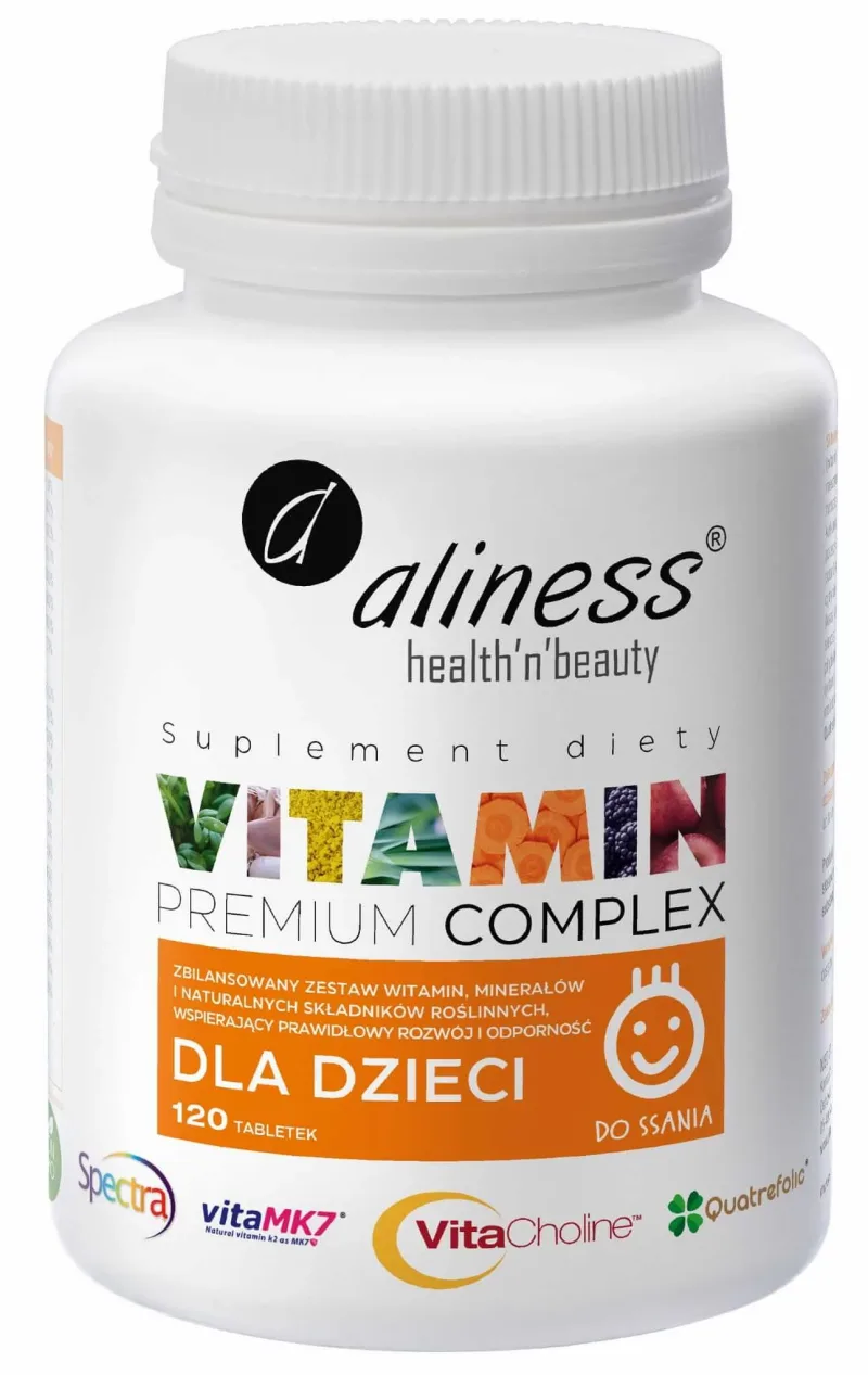 Complex de vitamine Premium pentru copii 120 de pastile, Aliness — preț și oferte