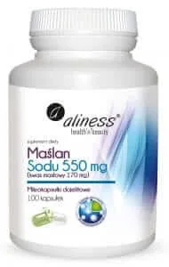 Butirat de sodiu 550 mg (acid butiric 170 mg), 100 capsule Aliness