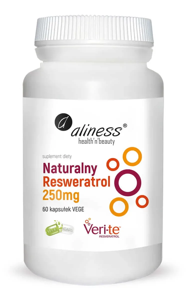 Resveratrol natural 250mg Veri-te, 60 vcaps. Aliness — preț și oferte