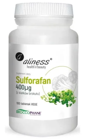 Broccoli sprout sulforafan 400 µg, 100 Vege tabs Aliness