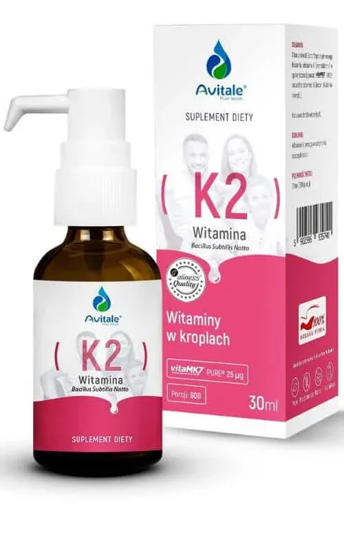 Vitamina K2 (VitaMk7) picături 25µg 30 ml Avitale — preț și oferte