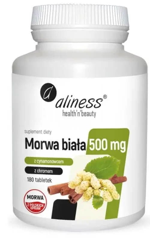 Mure albe cu scorțișoară și crom 500 mg 180 comprimate Aliness — preț și oferte