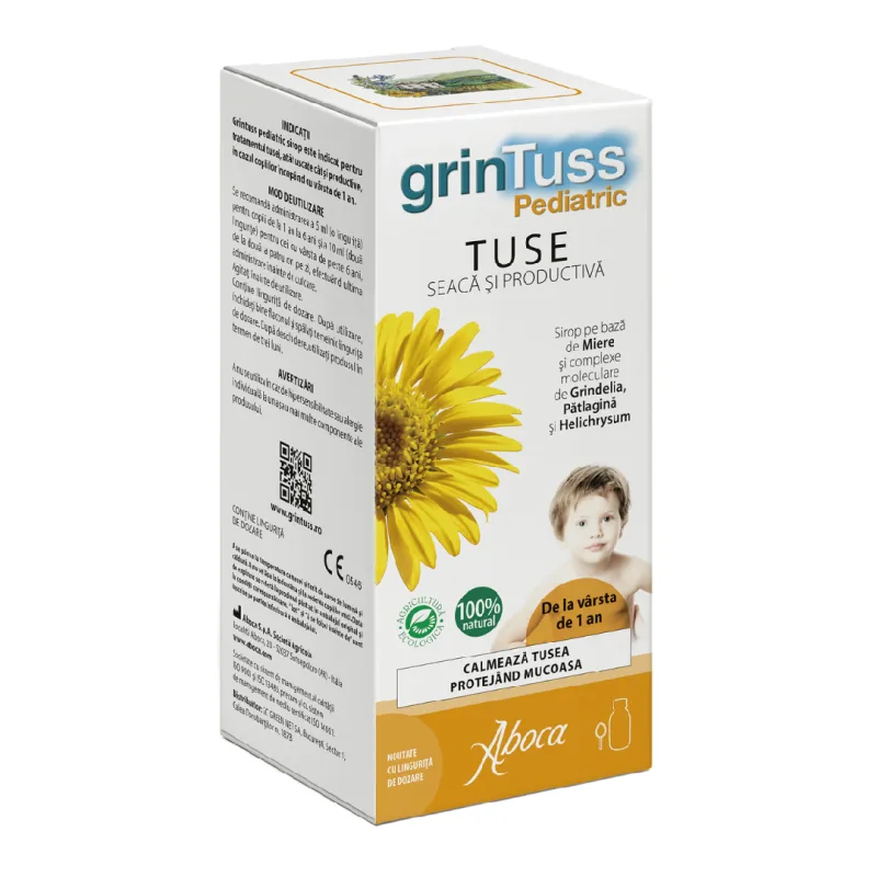 Grintuss Pediatric sirop de tuse, 180ml, Aboca — preț și oferte