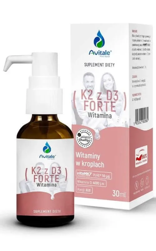 Avitale K2 cu D3 FORTE 50µg/4000IU picături 30ml — preț și oferte