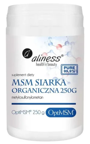 Sulf organic MSM - OptiMSM - pulbere 250g Aliness