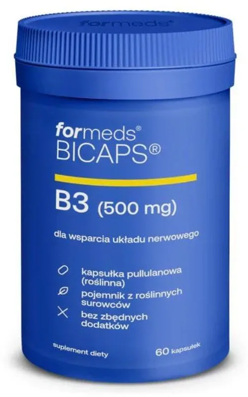 Bicaps Vitamina B3 Niacin 500mg (60 caps) capsule niacina, Formeds — preț și oferte