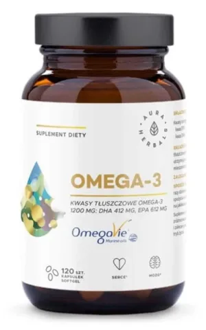 Omega-3 1200mg, 120 capsule softgel Aura Herbals
