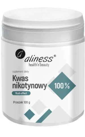 Acid nicotinic pulbere pură 100% efect de spălare 100 g Aliness