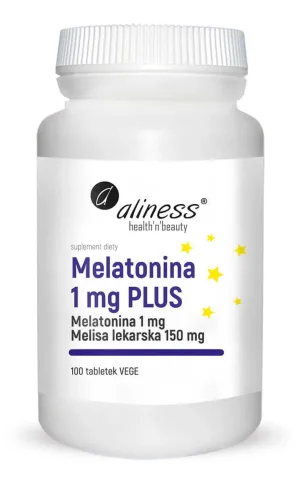 Melatonină 1 mg PLUS Melissa 100 comprimate Aliness