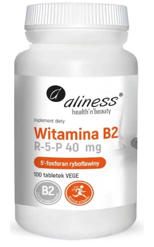 Vitamina B2 R-5-P (riboflavină) 40 mg 100 Vege tab Aliness — preț și oferte