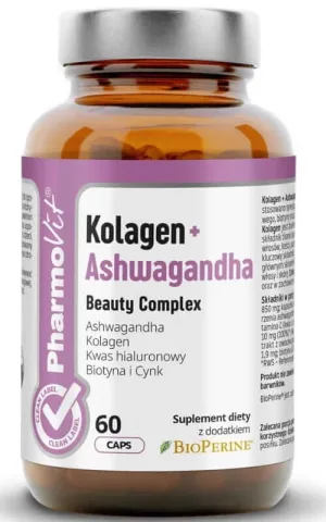 Colagen + Ashwagandha Beauty Complex 60 capsule PharmoVit Clean Label